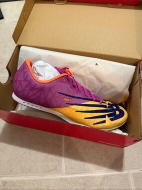New Balance Men’s MD500 Track Spikes - Purple, Orange & Gold
